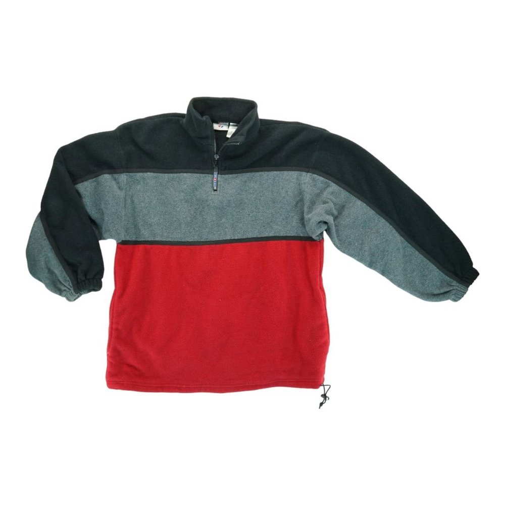 Vintage Jerzees Sweatshirt Adult‎ L Large Men Colorblock 1/4 zip